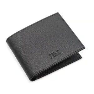 Giorgio Armani Collezioni Bifold Men's Leather Wallet in Black